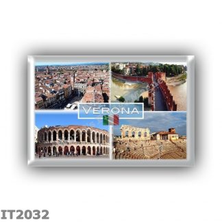 IT2032 Europe - Italy - Verona - Arena Internally - Castelvecchio Bridge - Arena - P.zza delle Erbe - Panorama