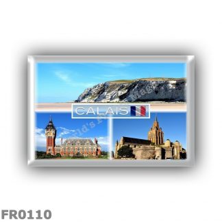 FR0110 Europe - France - Calais - Cap Blanc Nez - Hotel de Ville - Notre Dame de Calais