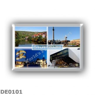 DE0101 Europe - Germany - Stuttgart - River Neckar - Schlossplatz - Mercedes Benz Museum - Porsche Museum