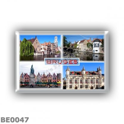 BE0047 Europe - Belgium - Bruges - Canals - Marks - Market Square - Rathaus - Town Hall