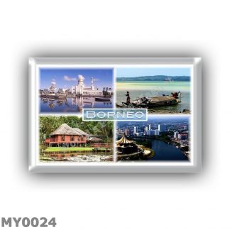 MY0024 - Asia - Malaysia Brunei Indonesia - Borneo - Mosque Omar Ali Saifuddien - Panorama - Sabah Brunei Malay House - Sarawak