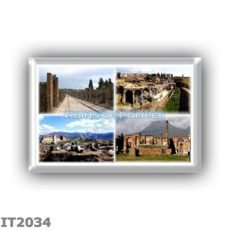 IT2034 - Europe - Italy - Naples - Pompeii - Ruins of Pompei - way of abundance - Hafen - Temple of Venus - Pompei and Vesuvius