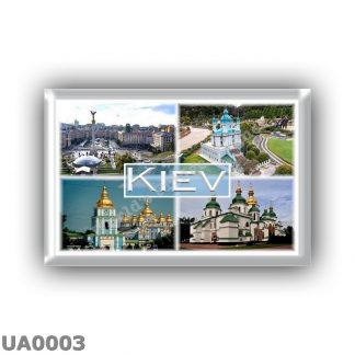 UA0003 - Europe - Ukraine - Kiev - Independence Square - Green Garden St Andrews Church - St Michael s Golden Dome Monastery - S