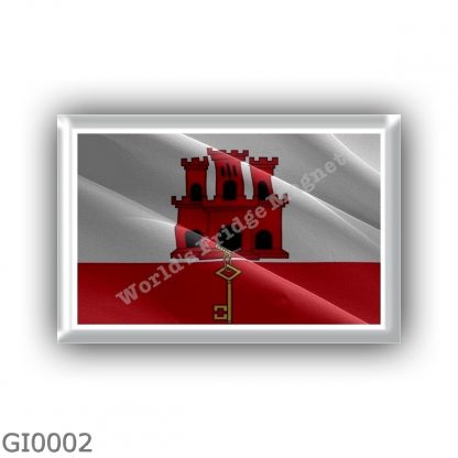 GI0002 - Europe - Gibraltar - flag - waving