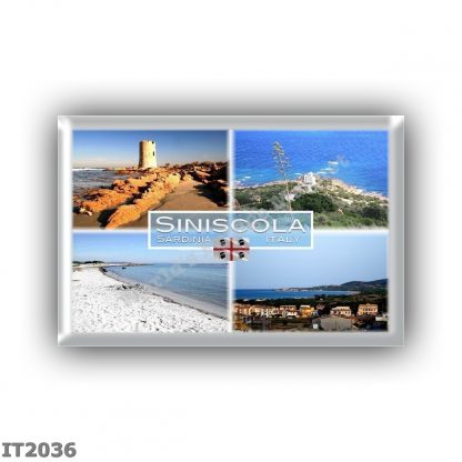 IT2036 Europe - Italy - Sardinia - Siniscola - La Caletta - Saracen Tower - Lighthouse - Capo Comino Beach - Panorama