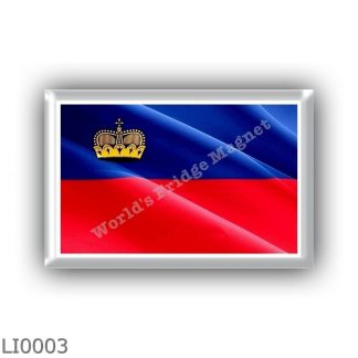 LI0003 - Europe - Liechtenstein - flag - waving
